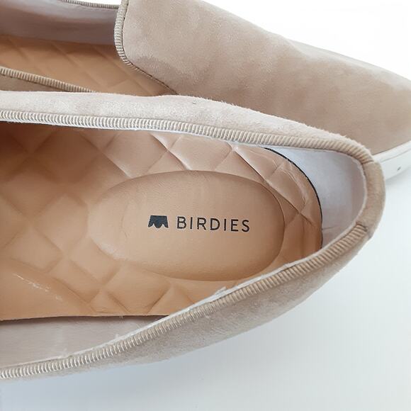 Birdies The Swift Shell Sneakers Sand Genuine Suede Slip On Shoes Womens 10.5 - Picture 9 of 13